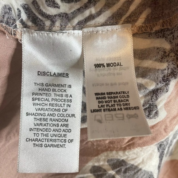 Emerson Fry Women’s Fete Kimono Zebra Print in Muted Clay Pink- Coverup - Picture 6 of 6